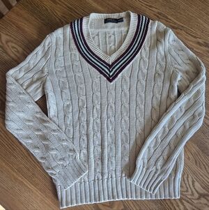 Ralph Lauren Iconic Cricket Sweater Tennis Varsity Medium M